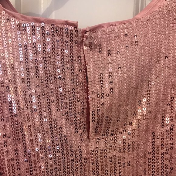Boutique Pink Sequin Loosely Fitted Cocktail Dress - Picture 5 of 13